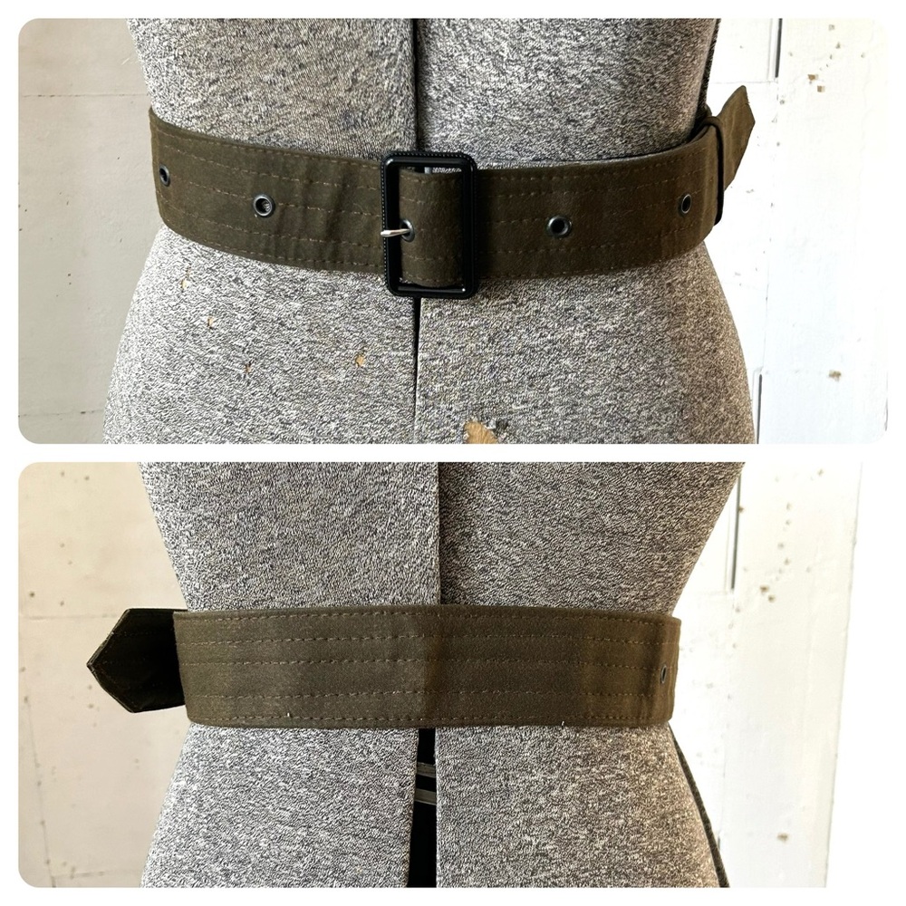 Men's Army Green Tactical Style Grommet Canvas Belt
